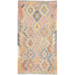 Tappeto Kilim Afghanistan Geometrico Multicolore Pastello 10