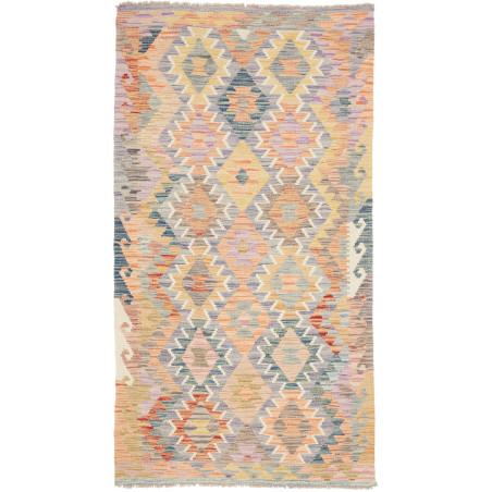 Tappeto Kilim Afghanistan Geometrico Multicolore Pastello 10
