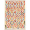 Tappeto Kilim Afghanistan Geometrico Multicolore Vivace 127x