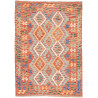 Tappeto Kilim Afghanistan Astratto Arancio Azzurro 126x176 C