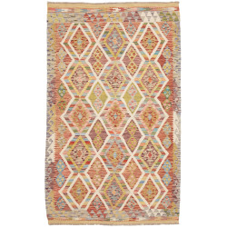 Tappeto Kilim Afghanistan Geometrico Multicolore Pastello 12