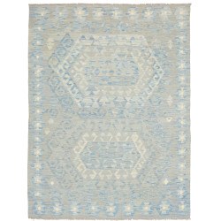 Tappeto Kilim Afghanistan Astratto Celeste Grigio Chiaro 150