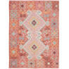 Tappeto Kilim Afghanistan Geometrico Terracotta Rosa 148x200