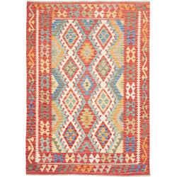 Tappeto Kilim Afghanistan Geometrico Terracotta Multicolore