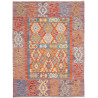 Tappeto Kilim Afghanistan Geometrico Multicolore Malva 148x2