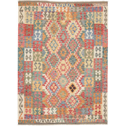 Tappeto Kilim Afghanistan Astratto Multicolore Vivace 171x23