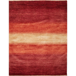 Tappeto Shayan Pakistan Tinta Unita Rosso Arancio 248x353 Cm