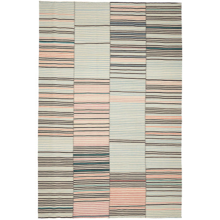 Tappeto Kilim Persia Geometrico Blu Rosa 200x305 Cm