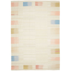Tappeto Kilim Persia Astratto Crema Rosa 222x321 Cm