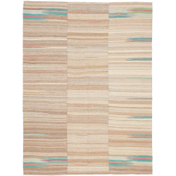Tappeto Kilim Persia Astratto Beige Marrone 160x220 Cm