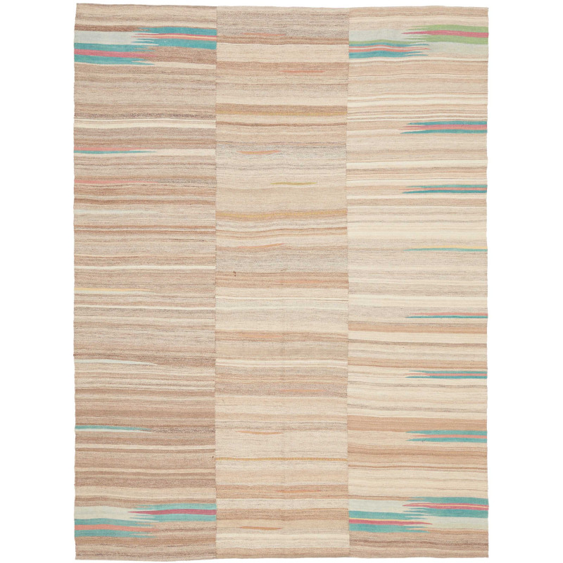 Tappeto Kilim Persia Astratto Beige Marrone 160x220 Cm