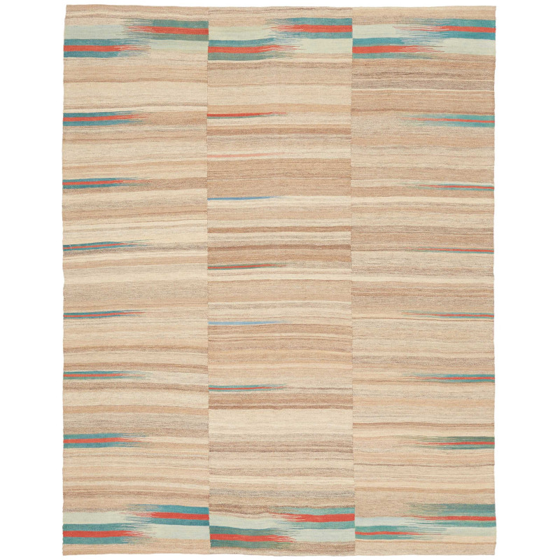 Tappeto Kilim Persia Geometrico Beige Azzurro 166x210 Cm
