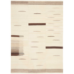 Tappeto Kilim Persia Geometrico Ecrù Marrone 165x233 Cm