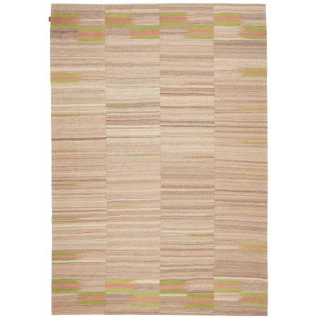 Tappeto Kilim Persia Geometrico Beige Verde 217x317 Cm