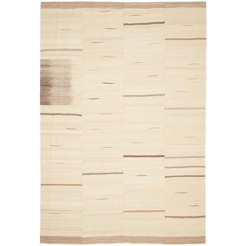 Tappeto Kilim Persia Astratto Beige Marrone 218x320 Cm