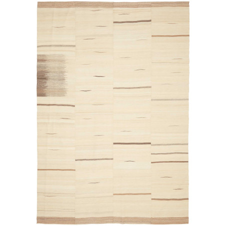 Tappeto Kilim Persia Astratto Beige Marrone 218x320 Cm