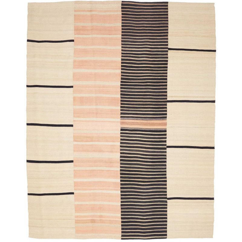 Tappeto Kilim Persia Astratto Crema Salmone 211x267 Cm