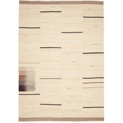 Tappeto Kilim Persia Astratto Beige Marrone 221x314 Cm