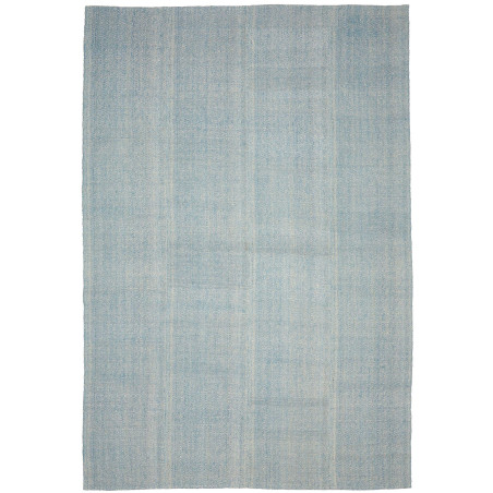 Tappeto Kilim Persia Tinta Unita Azzurro Tenue 203x302 Cm