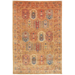Tappeto Tribal Pakistan Geometrico Arancio Bruciato Rosso 20