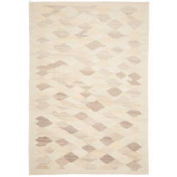 Tappeto Kilim Persia Geometrico Avorio Beige 208x298 Cm