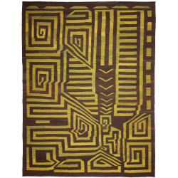 Tappeto Kilim Persia Geometrico Marrone Verde Lime 300x389 C