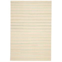 Tappeto Kilim Persia A Righe Crema Verde Menta 200x295 Cm