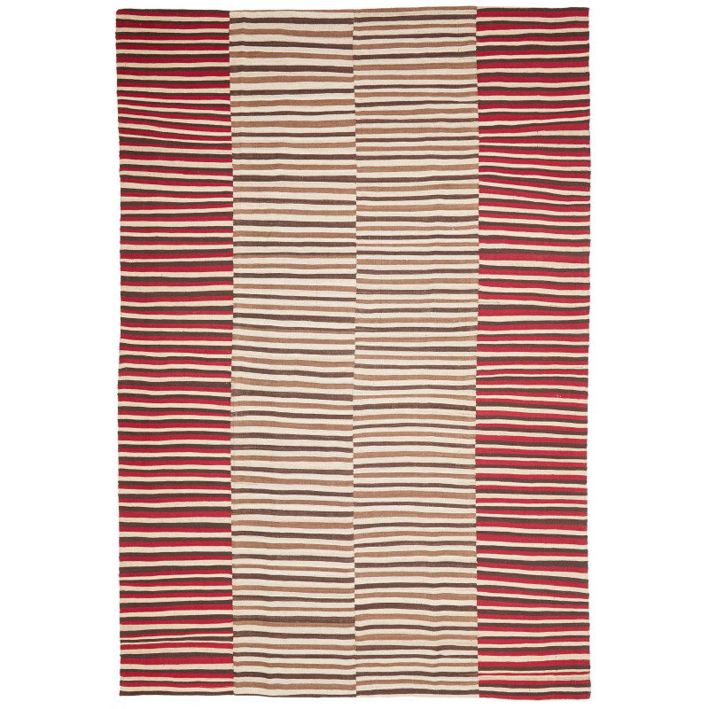 Tappeto Kilim Mazandaran Vintage Persia Astratto Rosso Panna