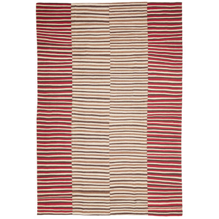 Tappeto Kilim Mazandaran Vintage Persia Astratto Rosso Panna