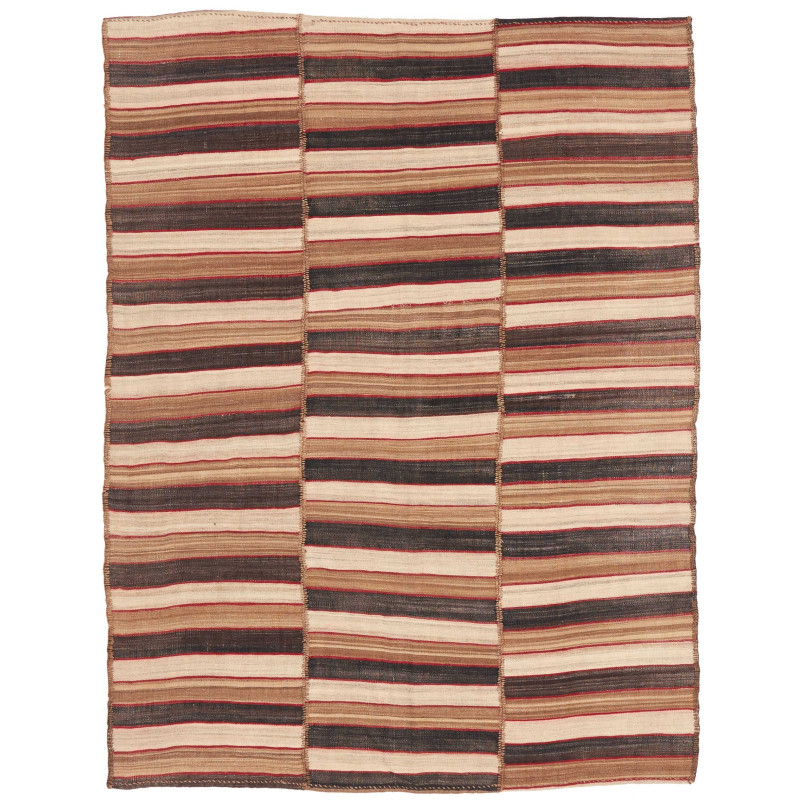 Tappeto Kilim Mazandaran Vintage Persia Astratto Beige Marro