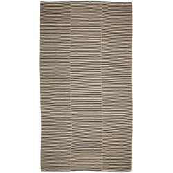 Tappeto Kilim Mazandaran Vintage Persia A Righe Nero E Avori