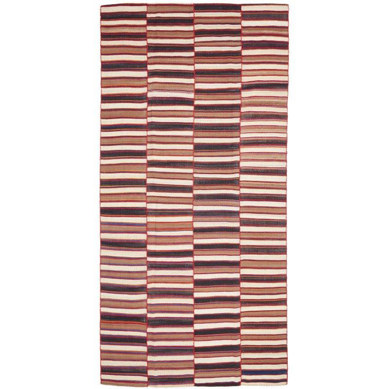 Tappeto Kilim Mazandaran Vintage Persia Astratto Marrone Bei