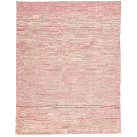 Tappeto Kilim Plain Persia Geometrico Rosa Antico 201x255 Cm