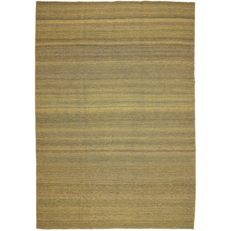 Tappeto Kilim Plain Persia Astratto Verde Oliva Sabbia 239x3