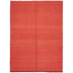 Tappeto Kilim Plain Persia Tinta Unita Rosso Mattone 151x205