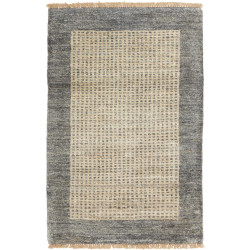 Tappeto Shayan Pakistan Geometrico Grigio Naturale 61x92 Cm