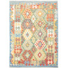 Tappeto Kilim Afghanistan Geometrico Multicolore Vibrante 12