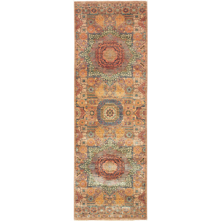 Tappeto Mamlouk Pakistan Geometrico Terracotta Arancio 79x24
