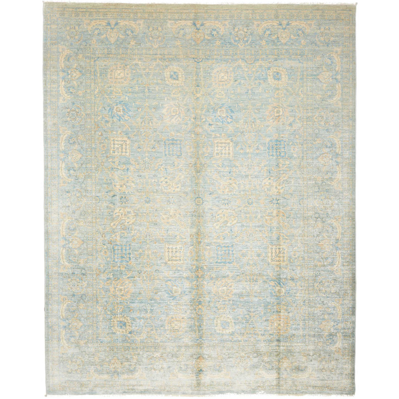 Tappeto Zigler Extra Fine Pakistan Geometrico Azzurro Tenue