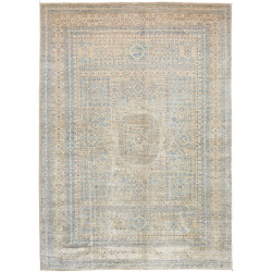 Tappeto Mamlouk Pakistan Geometrico Beige Blu Polvere 248x34