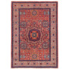 Tappeto Mamlouk Pakistan Geometrico Rosso Blu 103x147 cm