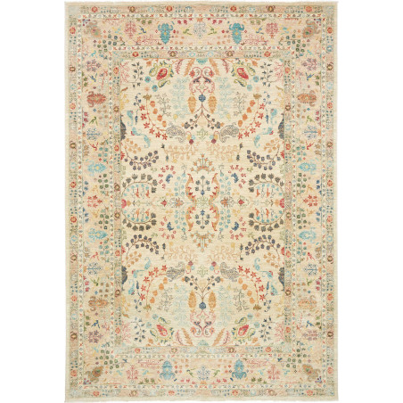 Tappeto Shahi Fine Pakistan Floreale Avorio Multicolore 204x
