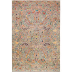 Tappeto Shahi Fine Pakistan Floreale Grigio Multicolore 200x