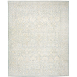 Tappeto Zigler Fine Pakistan Geometrico Azzurro Cielo Crema