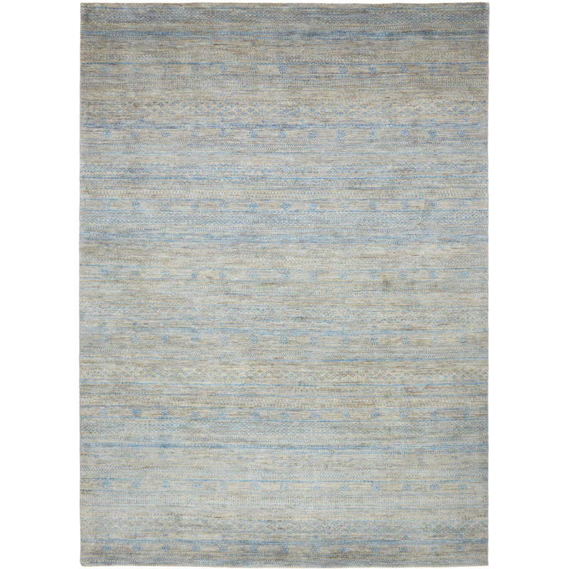 Tappeto Royal Gabbeh Pakistan A Righe Grigio-beige Azzurro C