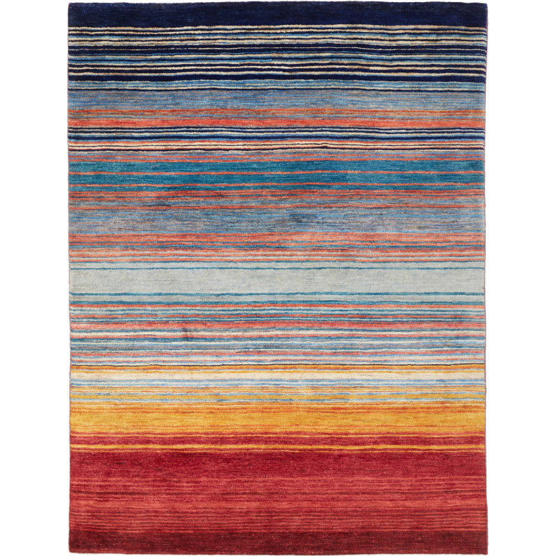 Tappeto Royal Gabbeh Pakistan A Righe Multicolore 153x200 cm