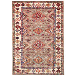 Tappeto Kazak Fine Pakistan Astratto Marrone Rosso 125x185 C