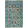Tappeto Mamlouk Pakistan Geometrico Turchese Beige 80x122 Cm