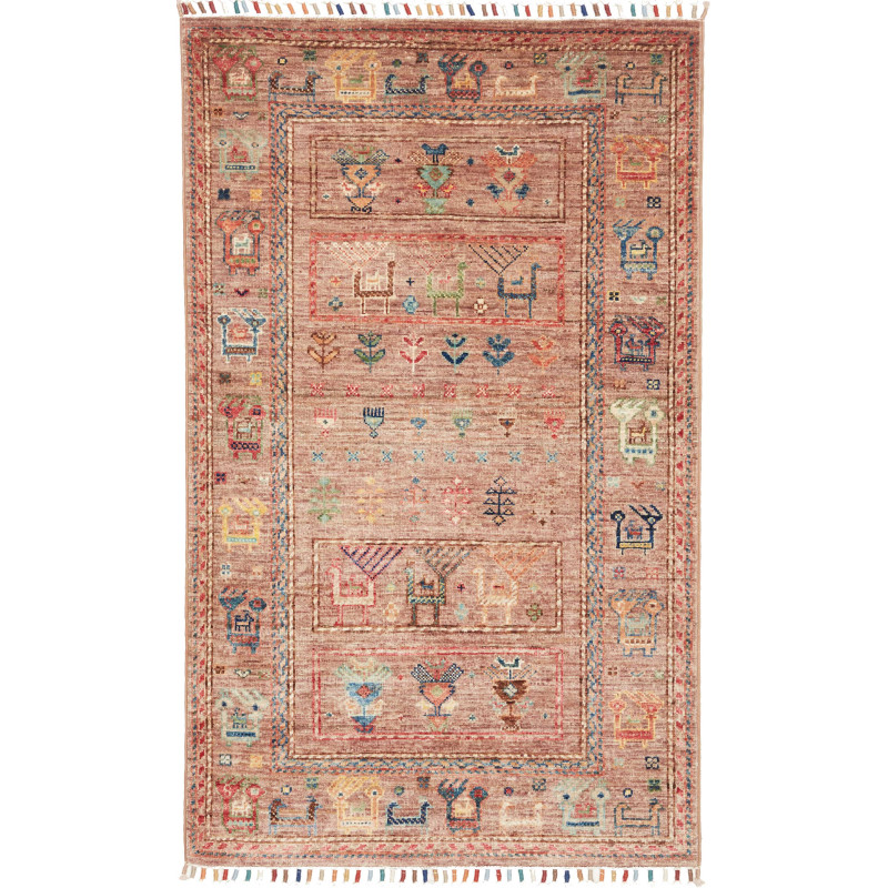 Tappeto Rubin Pakistan Geometrico Terracotta Multicolore 78x