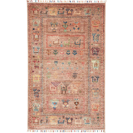 Tappeto Rubin Pakistan Geometrico Terracotta Multicolore 78x